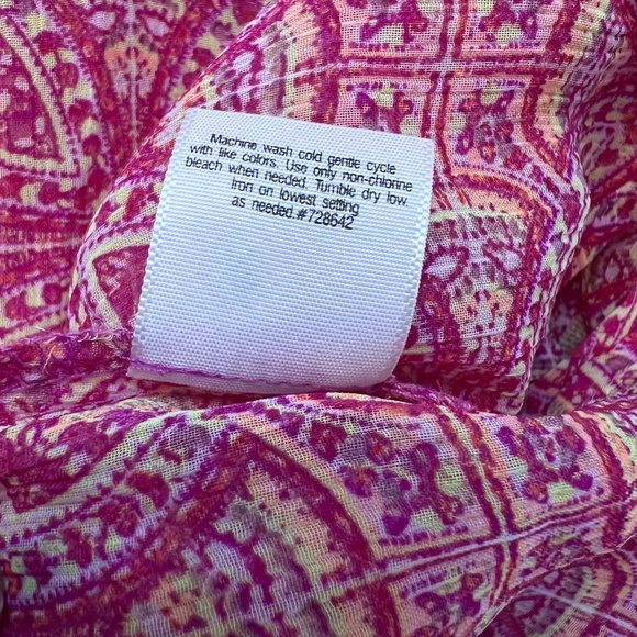 🔥2/$10 |•A.N.A.•| Colorful Semi-sheer Top/Blouse Size PXL - Picture 10 of 10